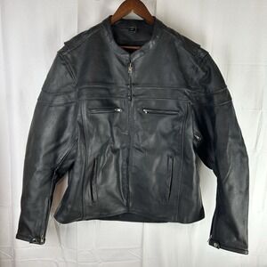 Event Leather EL1408 Black 1.3mm Thick Leather Thermal Riding Jacket Men's XL